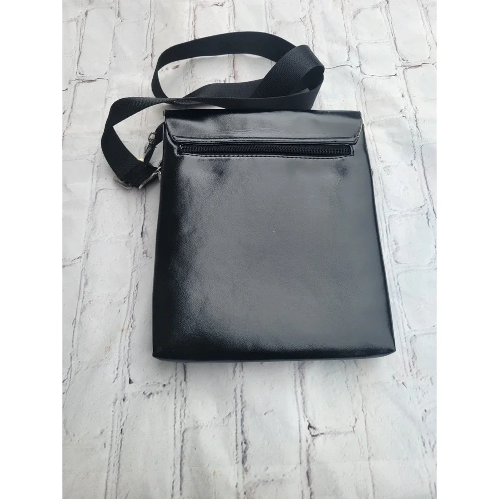 POLO VIDENG color Black Messenger Bag Zip Magnetic Shoulder Strap Nylon Solid